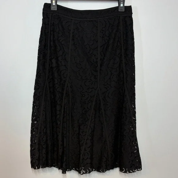 Karl Lagerfeld Black Lace Overlay Skirt - Picture 1 of 8